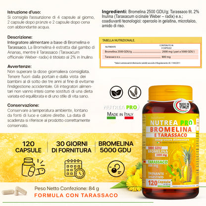 NUTREA PRO® Bromelina Anticellulite 5000 gdu