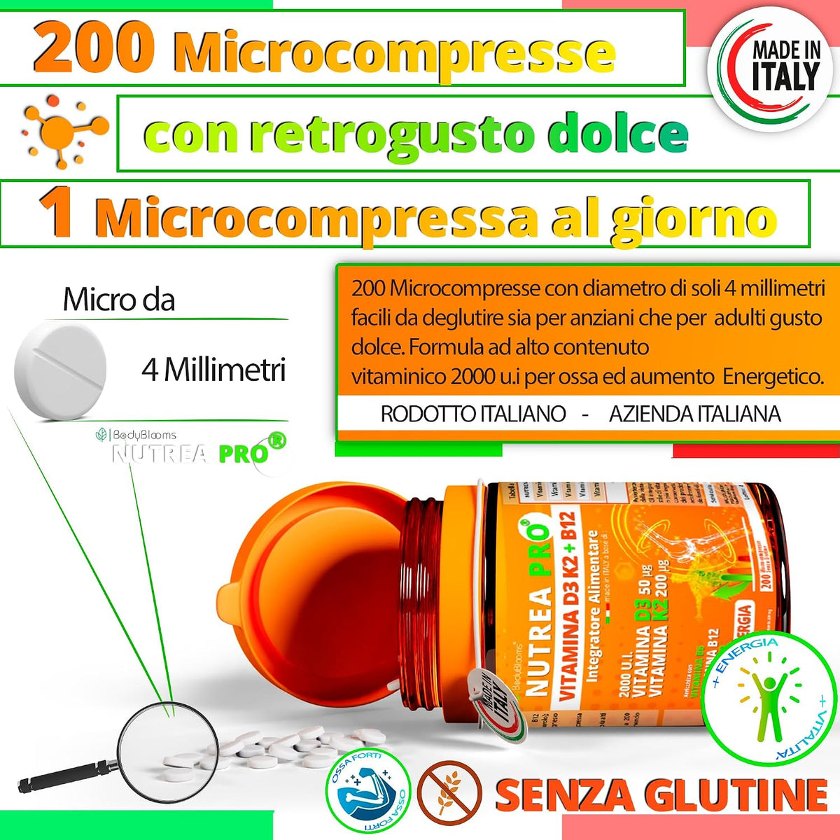 NUTREA PRO® Vitamina D3K2 + B12