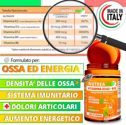 NUTREA PRO® Vitamina D3K2 + B12