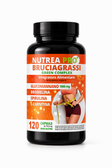 NUTREA PRO® Brucia Grassi Green Complex | Bruciagrassi Naturale con 17 piante efficaci | Attiva il Metabolismo | Riduci la Fame | Drena i Liquidi in eccesso | 120 cps senza Glutine